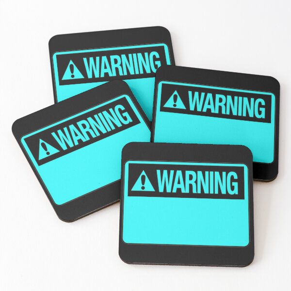 Item preview, Blank Sky Blue Warning Hazard Sign designed and sold by everything4eva.