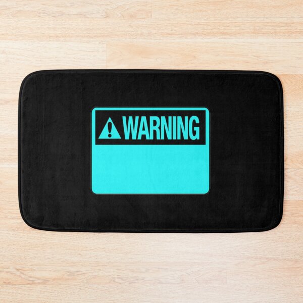 Item preview, Blank Sky Blue Warning Hazard Sign designed and sold by everything4eva.
