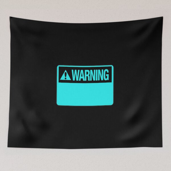 Item preview, Blank Sky Blue Warning Hazard Sign designed and sold by everything4eva.