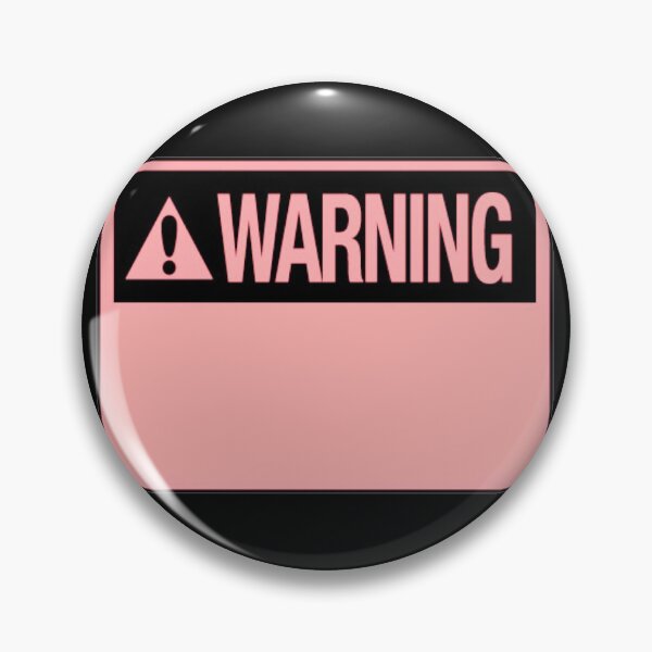 Item preview, Blank Peach Warning Hazard Sign designed and sold by everything4eva.