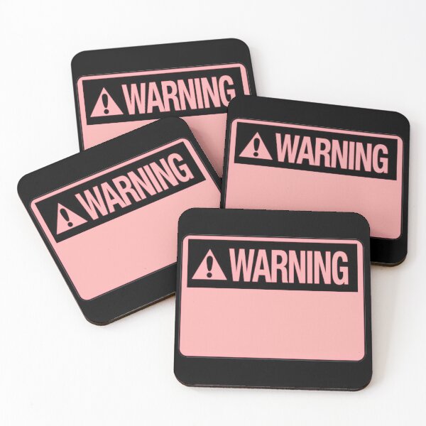 Item preview, Blank Peach Warning Hazard Sign designed and sold by everything4eva.