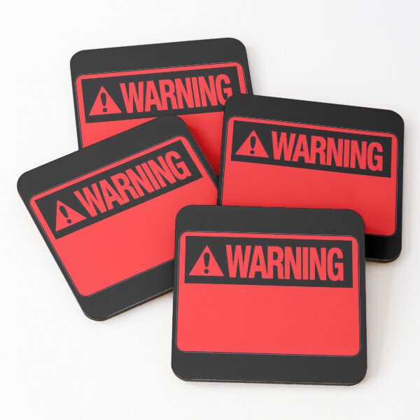Item preview, Blank Red Warning Hazard Sign designed and sold by everything4eva.