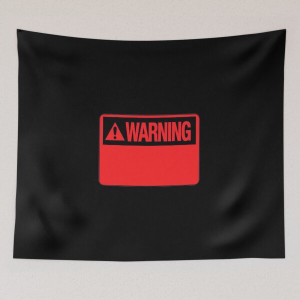 Item preview, Blank Red Warning Hazard Sign designed and sold by everything4eva.