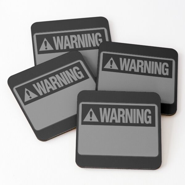 Item preview, Blank Grey Warning Hazard Sign designed and sold by everything4eva.