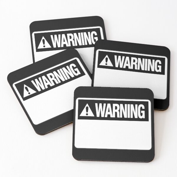 Item preview, Blank White Warning Hazard Sign designed and sold by everything4eva.