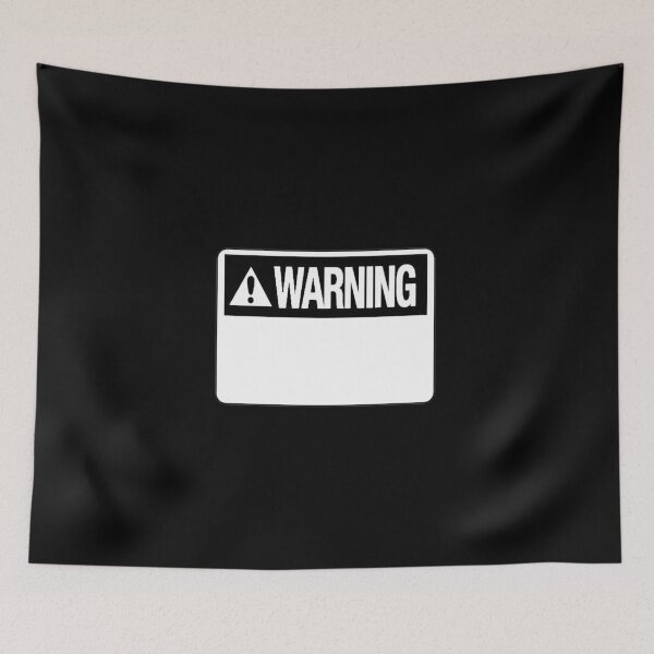 Item preview, Blank White Warning Hazard Sign designed and sold by everything4eva.