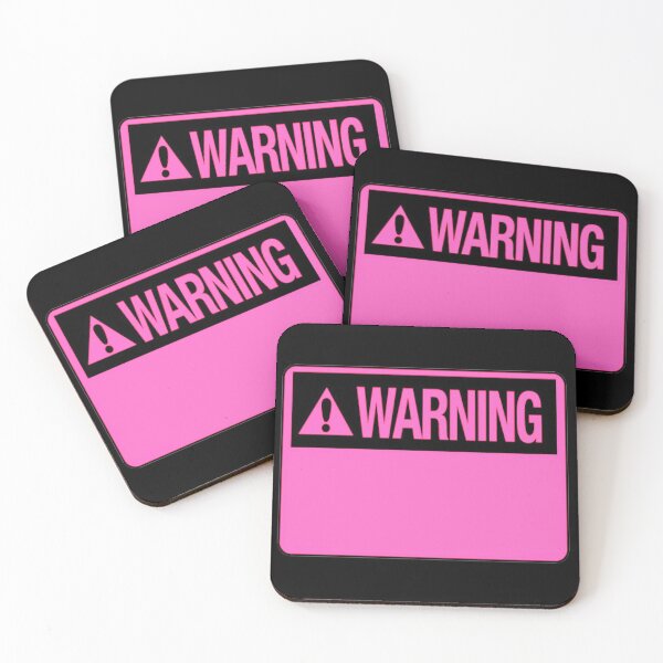 Item preview, Blank Hot Pink Warning Hazard Sign designed and sold by everything4eva.