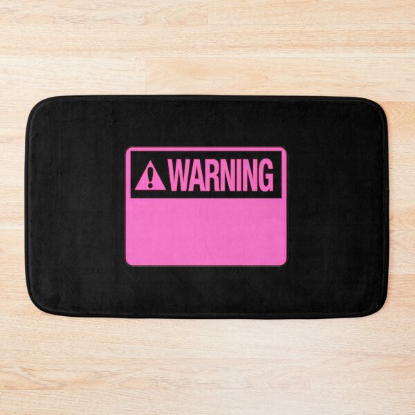 Item preview, Blank Hot Pink Warning Hazard Sign designed and sold by everything4eva.