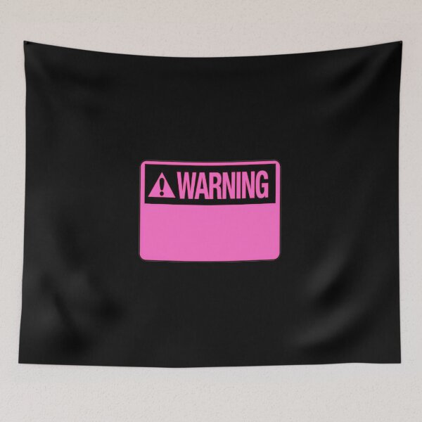 Item preview, Blank Hot Pink Warning Hazard Sign designed and sold by everything4eva.