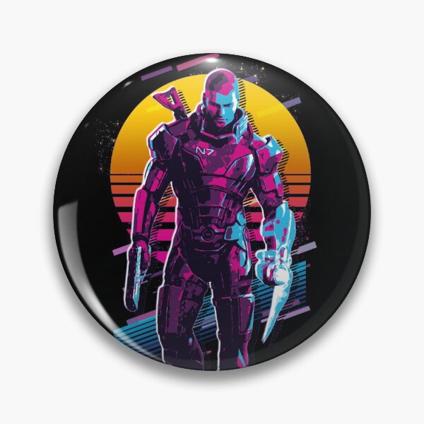 Item preview, Commander Shepard - Mass Effect *80s Retro* designed and sold by MyRetroArt.