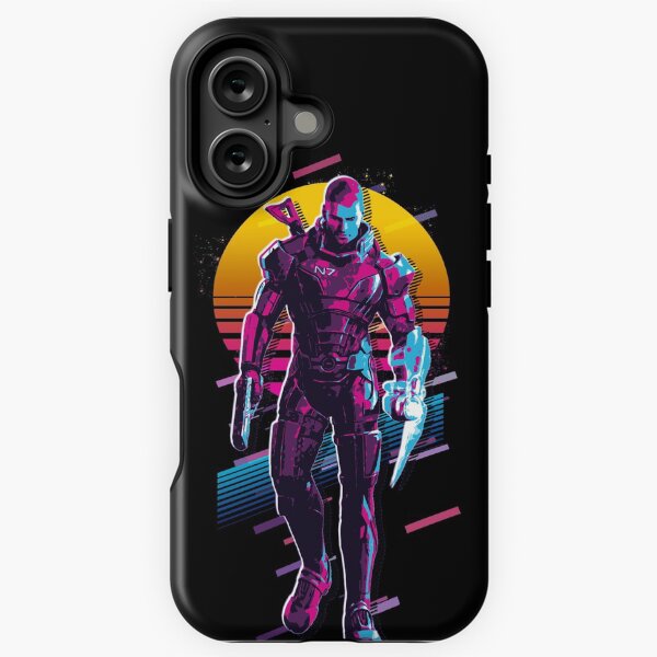 Vista previa del artículo con la obra «Comandante Shepard - Mass Effect *80s Retro*», diseñado y vendido por MyRetroArt.