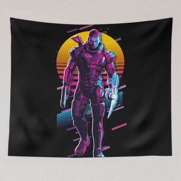 Item preview, Commander Shepard - Mass Effect *80s Retro* designed and sold by MyRetroArt.
