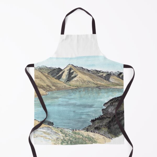 Item preview, Lake Wakatipu from Queenstown Hill Watercolour designed and sold by Tom Napper Design.