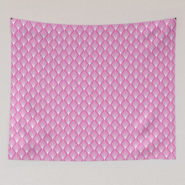 Item preview, taffy orchid plain background and white art deco pattern designed and sold by Brontorino.