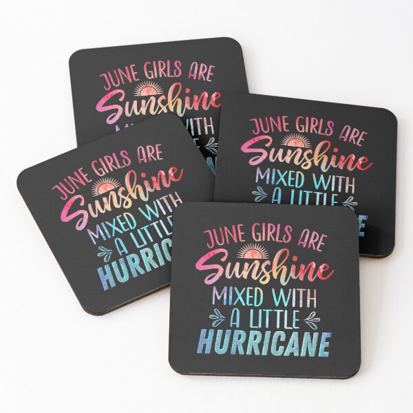 Item preview, Womens JUNE GIRLS ARE SUNSHINE MIXED WITH HURRICANE Birthday Month TShirt18 designed and sold by gbrenda.