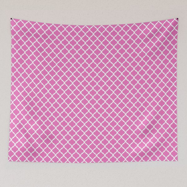 Item preview, taffy orchid plain background and white art deco pattern designed and sold by Brontorino.