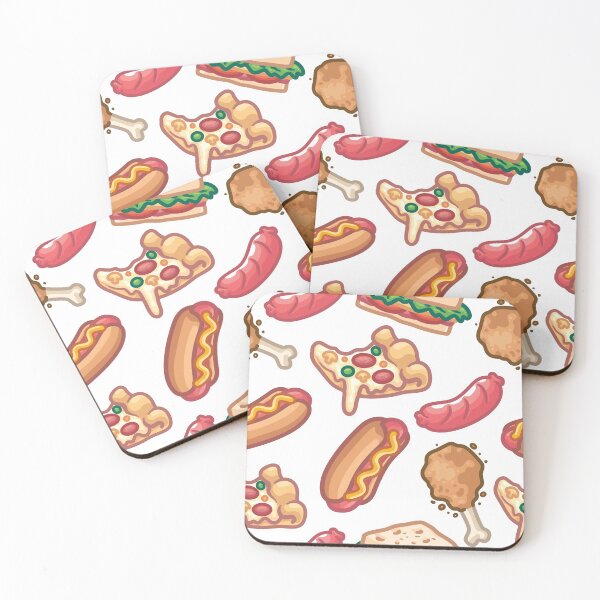 Item preview,  funny fast food illustration pattern designed and sold by Sya Prints.