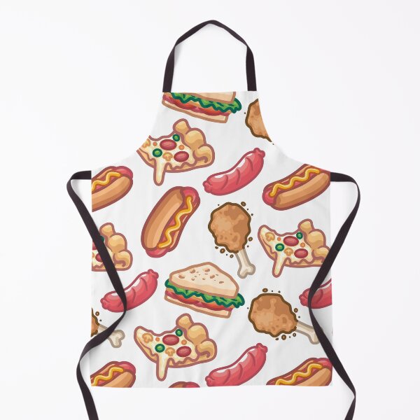Item preview,  funny fast food illustration pattern designed and sold by Sya Prints.