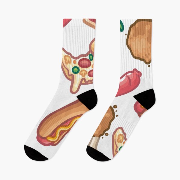 Item preview,  funny fast food illustration pattern designed and sold by Sya Prints.