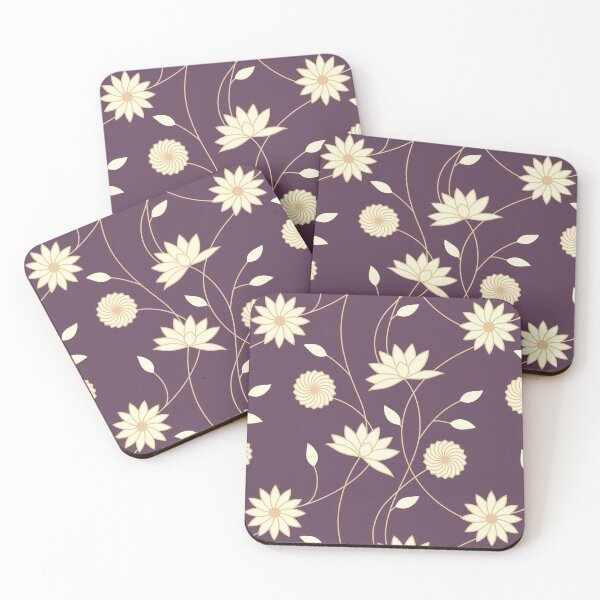 Item preview, Intertwining flowers in mauve purple and gold designed and sold by STG-Designs.