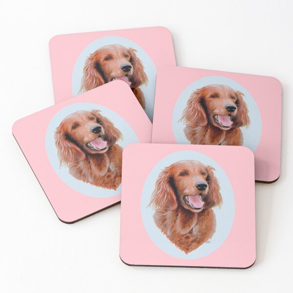 Item preview, Irish Setter Painting (pink) designed and sold by SandraWarmerdam.