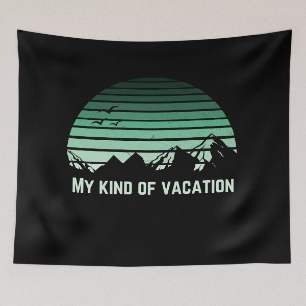 Item preview, This is my Kind of Vacation Distressed Sunset Mountain Hiking designed and sold by Ensjodesigns.