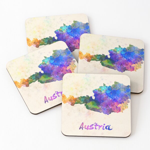 Item preview, austria mapa en acuarela designed and sold by paulrommer.