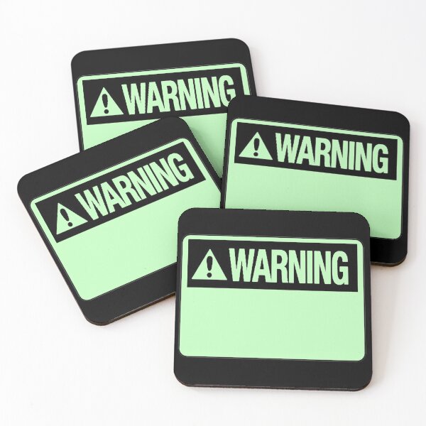 Item preview, Blank Pastel Green Warning Hazard Sign designed and sold by everything4eva.