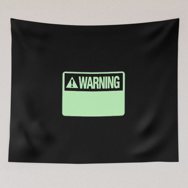 Item preview, Blank Pastel Green Warning Hazard Sign designed and sold by everything4eva.