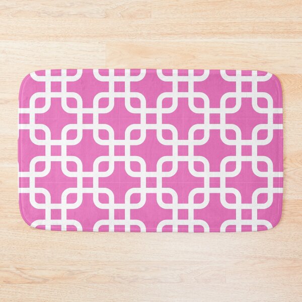 Item preview, taffy orchid plain background and white art deco pattern designed and sold by Brontorino.