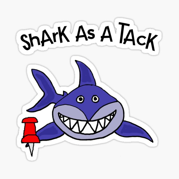 Aperçu de l'œuvre Requin drôle comme dessin animé de punaise créée et vendue par Nature's Fancy.