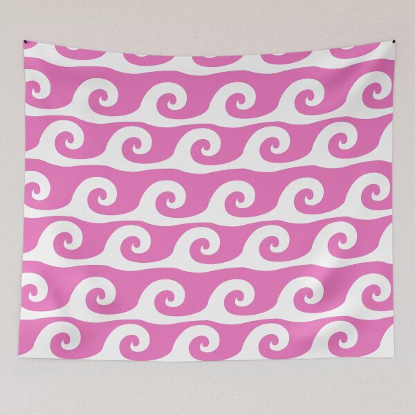 Item preview, taffy orchid background white waves pattern designed and sold by Brontorino.