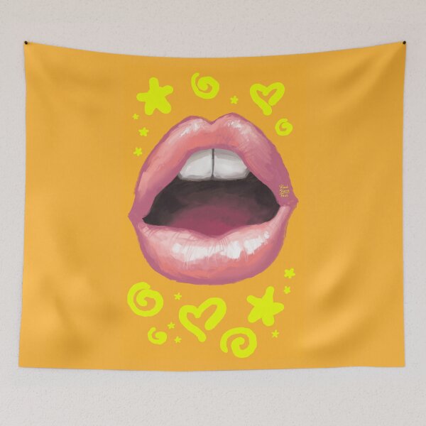 Item preview, Beautiful fashion lips. Sweet lovely sexy cute kiss. designed and sold by RukkiZukkiArt.