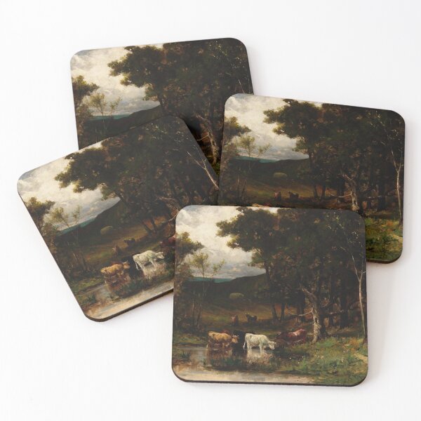Item preview, Cows In Stream Near Trees - Edward Bannister - c1882 designed and sold by CrankyOldDude.