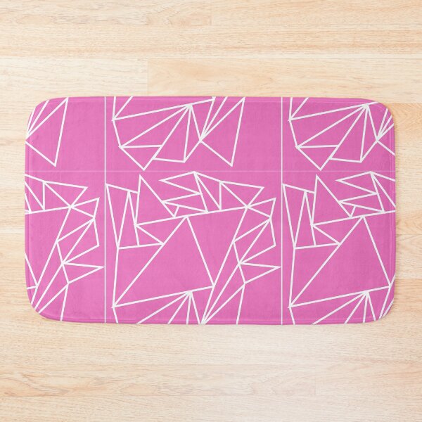 Item preview, taffy orchid and marine blue geometric pattern designed and sold by Brontorino.