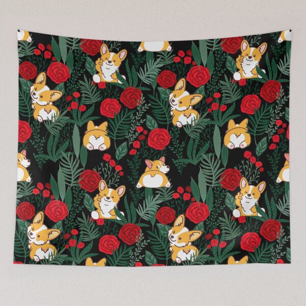 Artikelvorschau, Corgi im Garten entworfen und verkauft von DogsHearted.