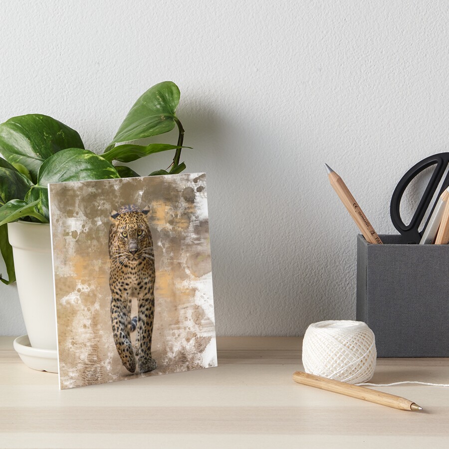 "Abstract of Sri Lankan Leopard Canvases Digital Art " Art Board