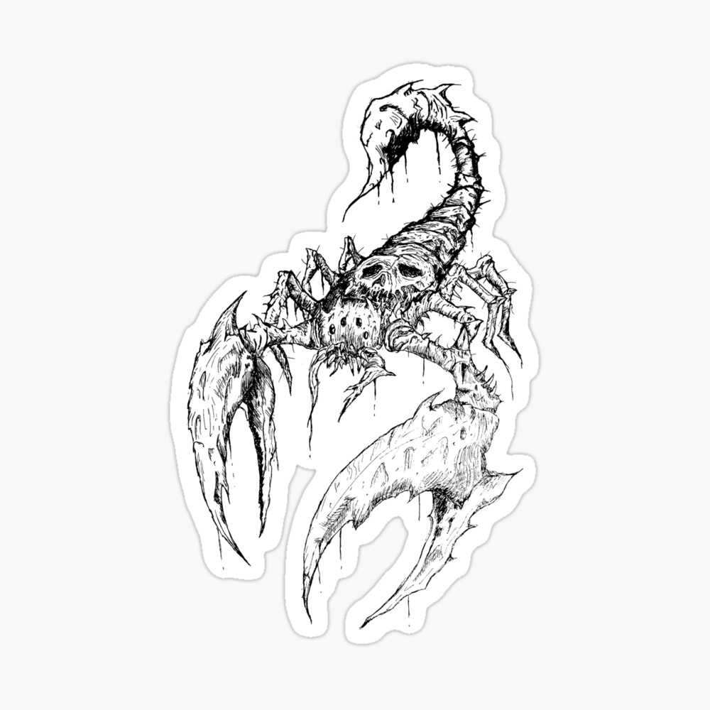 Emperor Scorpion - Coloured Pencil Drawing by Linda Ursin for The - The  Witch's Library