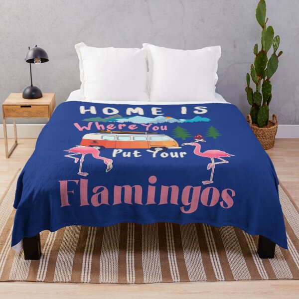 Item preview, Funny Home Is Where You Put Your Flamingos Camping Design T-Shirt designed and sold by Mekoooo.