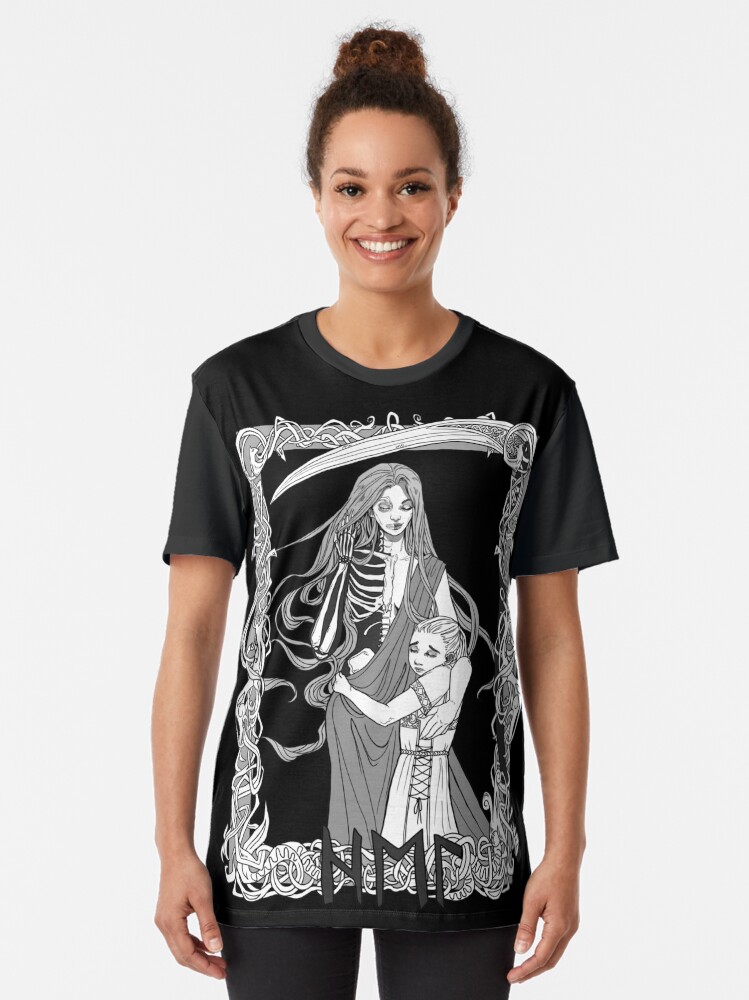 Thumbnail 2 of 5, Graphic T-Shirt, Hel, Caretaker of the Dead designed and sold by WolfTheRed.