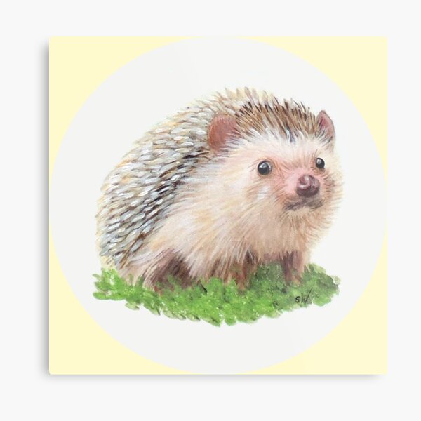 Item preview, Hedgehog Painting (yellow) designed and sold by SandraWarmerdam.