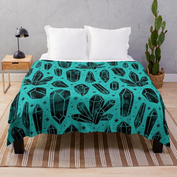Item preview, Black Crystal on Turquoise designed and sold by Paisley Yazel.