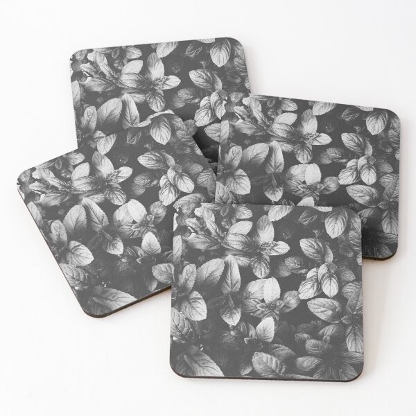 Item preview, Kitchen Mint Herb Black and White Photograph designed and sold by BohoStudio.