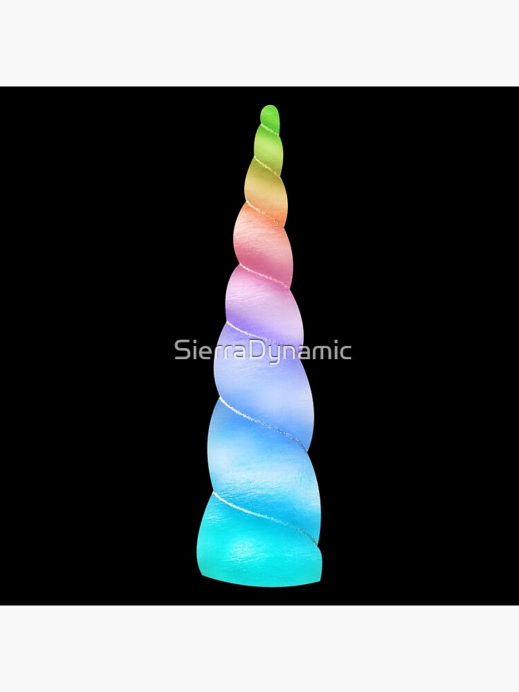 Rainbow unicorn horn swirl in teal, blue, purple, pink, peach, orange,  yellow, green Sticker for Sale by SierraDynamic