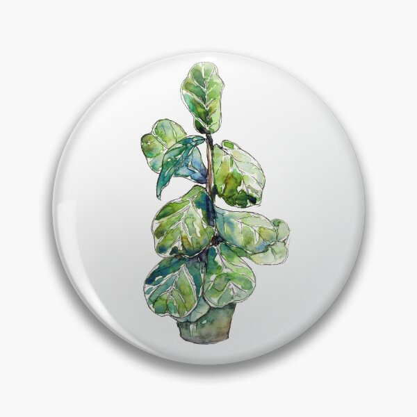 Item preview, Watercolor sketch of potted monstera houseplant designed and sold by FuzzyLogicKate.