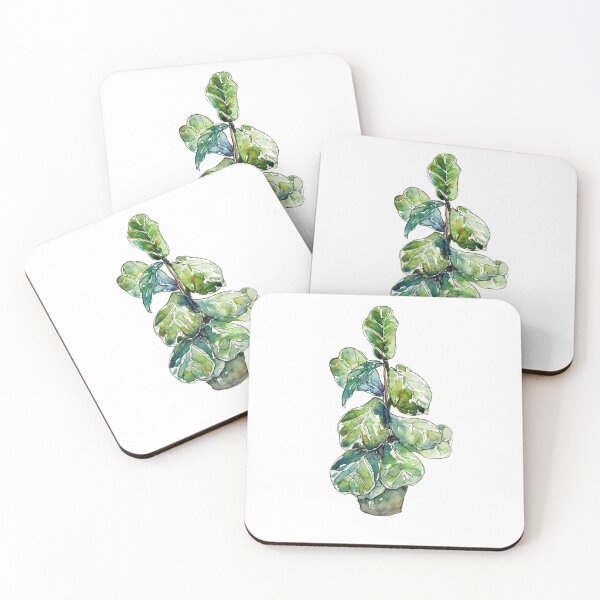 Item preview, Watercolor sketch of potted monstera houseplant designed and sold by FuzzyLogicKate.