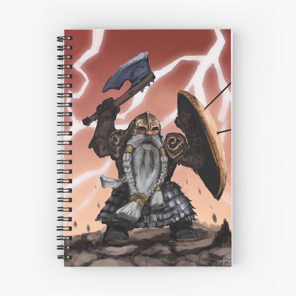 Item preview, Dwarf warrior fantasy illustration  designed and sold by dragonloot.