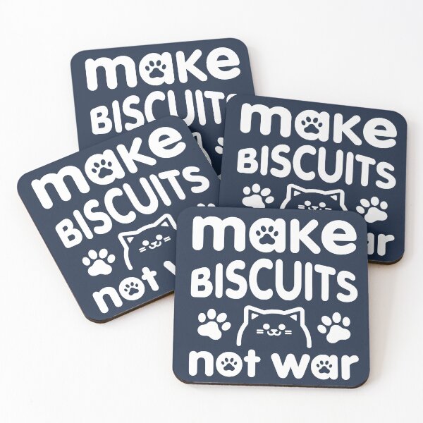Item preview, Make Biscuits Not War - Cat Kneading Biscuits designed and sold by KittyCotton.