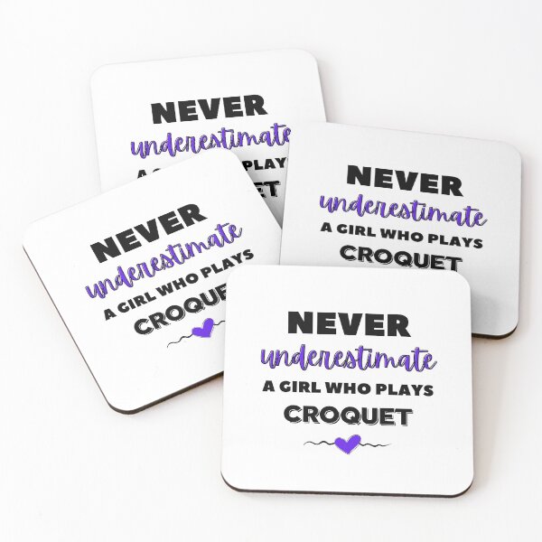 Item preview, Never underestimate a girl who plays croquet designed and sold by TheGreenGoat.