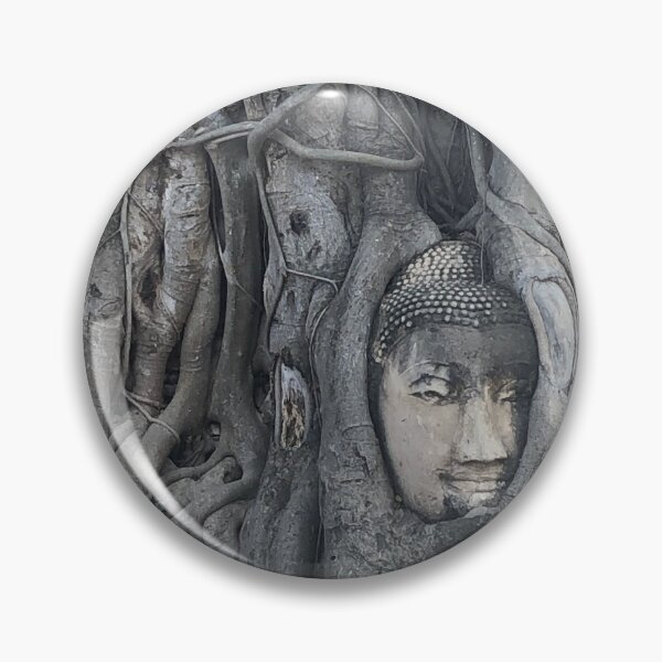 Item preview, Ancient Buddha Face In Bodhi Tree designed and sold by LiminalTees.